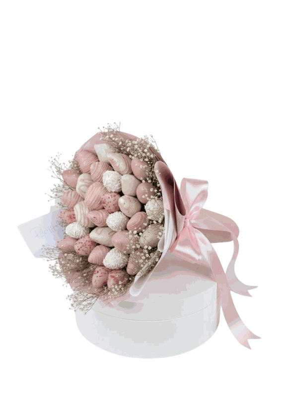 Bouquet de 32 Fresas con Chocolate Premium