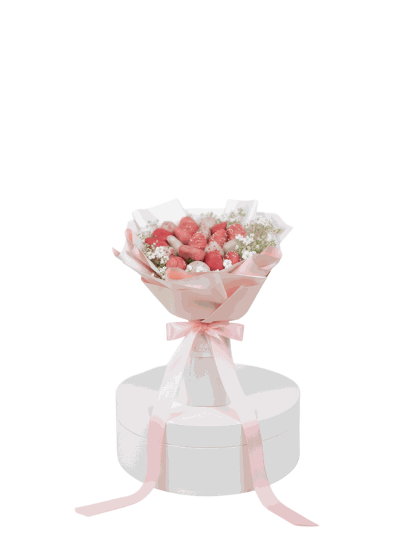 Bouquet de 20 Fresas con Chocolate Premium